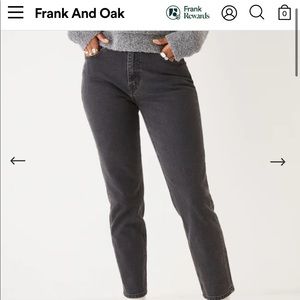 Frank and Oak: Stevie High Rise Mom Jean in Washed Black